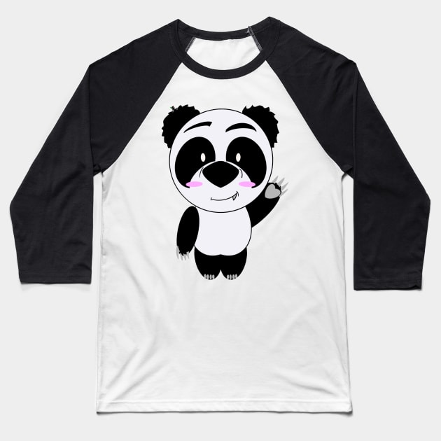 happy panda Baseball T-Shirt by  Sadboy12